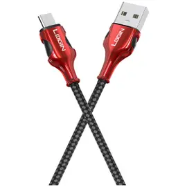 login micro 2.4a stylish metal look data cable (lt d5)