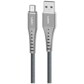 login micro 2.4a stylish metal look data cable (lt d9)